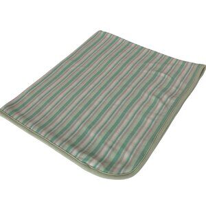 Gymboree Knit Baby Blanket Reversible Mint Green Stripe Polar Bear Trees 2017